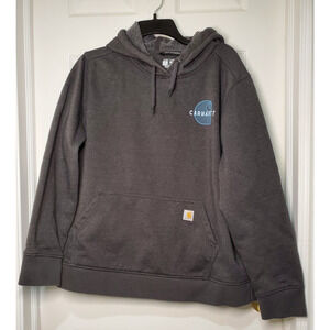 Carhartt Womens Rain Defender Relaxed Fit Hoodie Size 1X Gray Pullover Sweatshir